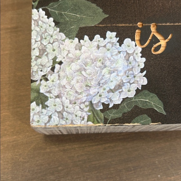 Farmhouse Rustic Wood Block Family is everything sign with flowers distressed - Picture 4 of 9